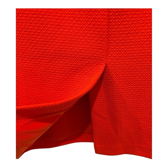 Ann Taylor Outfit Womens 12 Orange Textured Top &‎ Skirt Set Midi Length Split - Picture 12 of 15